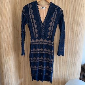 Nightcap by Carisa Rene Lace Mini Bodycon Dress